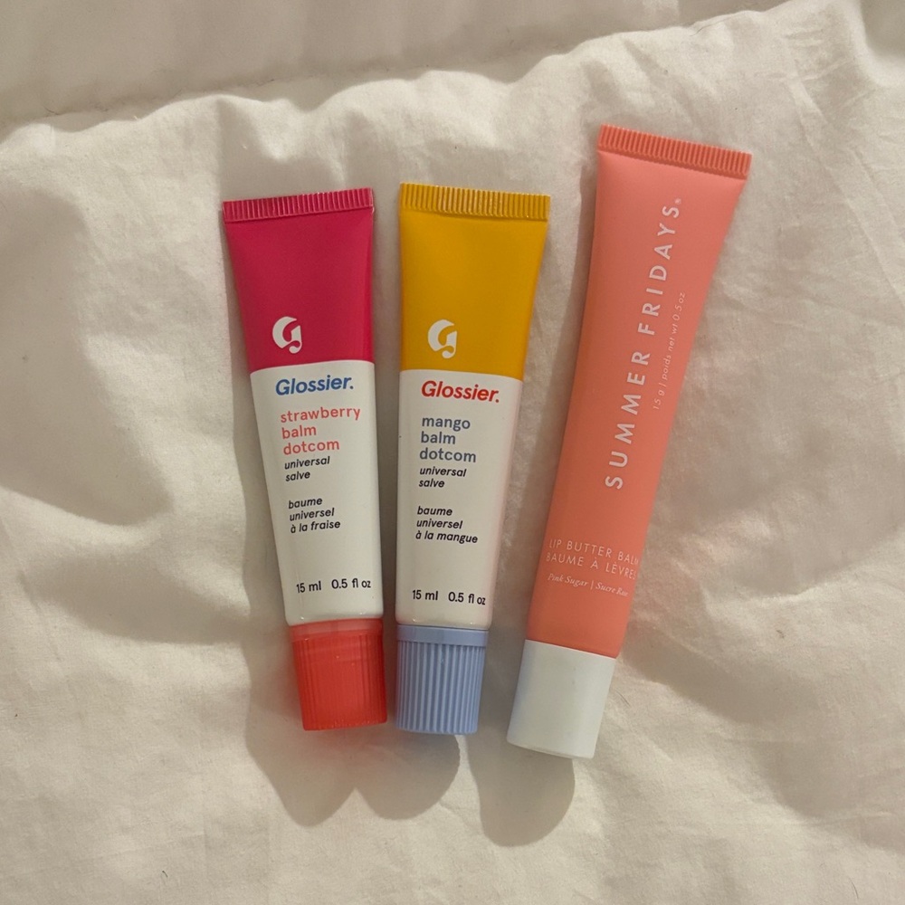 NWOB Glossier and Summer Fridays Lip Balm Trio